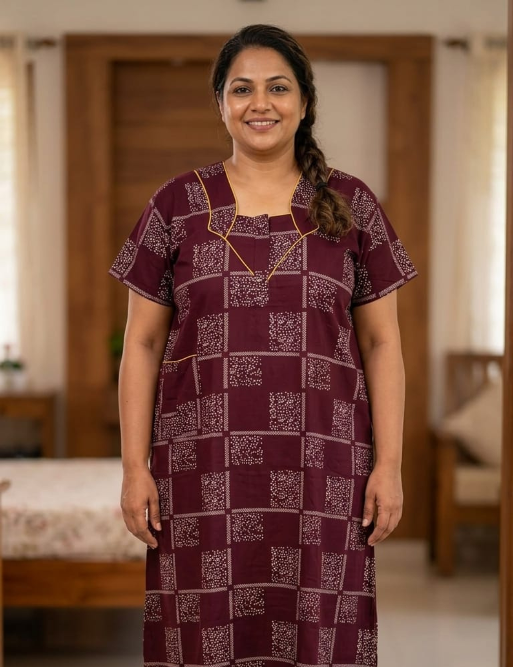 3XL Zip Nighties | Pure Cotton | Extra Comfort Plus Size Nightwear