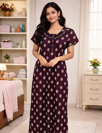 2XL -COMBO  |Ecomomy Plus Nighty| Zip Pattern | Everyday Comfort Wear