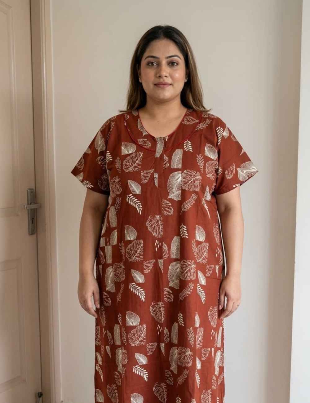 3XL Zip Nighties | Pure Cotton | Extra Comfort Plus Size Nightwear
