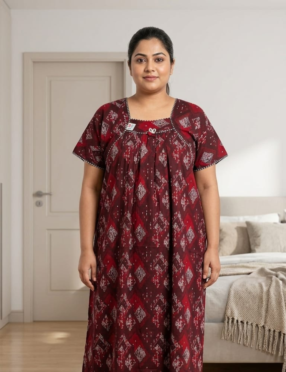 3xl boat neck– Extra Comfort Plus Size Nightwear|Pure Cotton |
