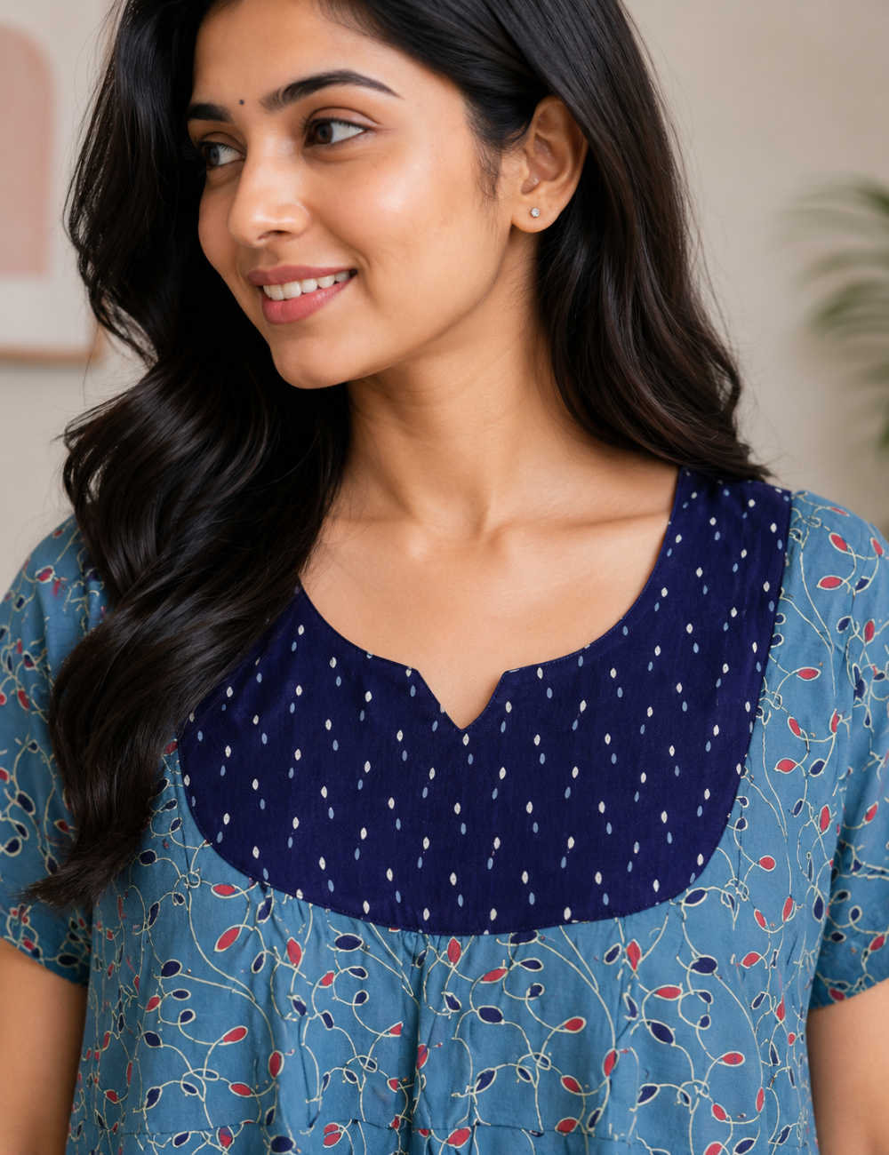 2XL Women's Premium Designer |With Rope|Pure cotton |Without Zip Pattern Nighty | Soft Comfortable Daily Wear Nightdress