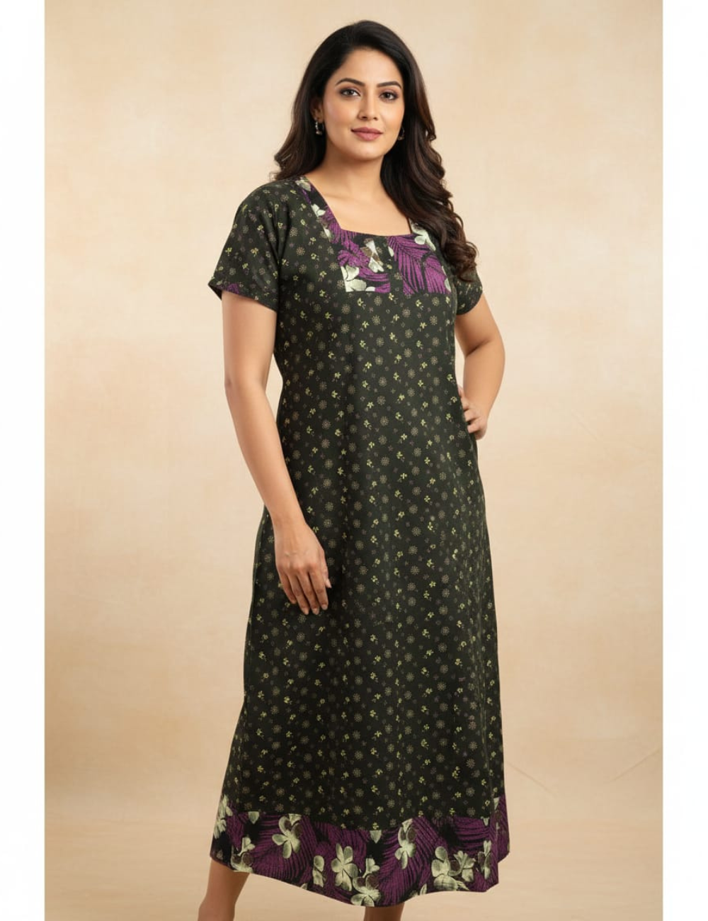 XL - Stylish Premium Frock Nighty| with Rope |Without Zip | Everyday Comfort Wear