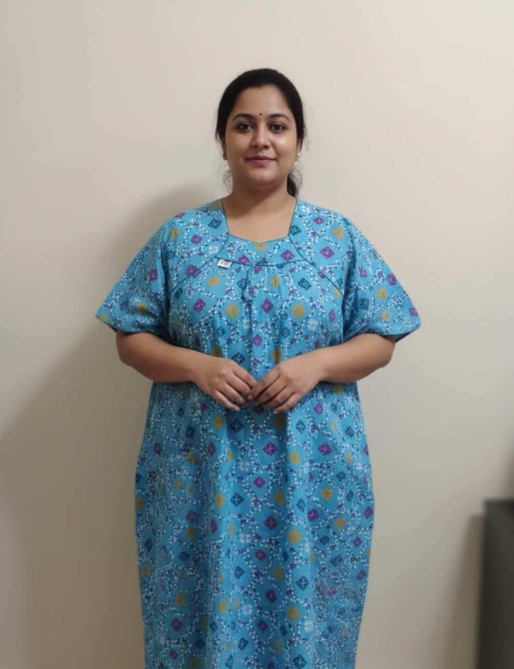 3xl Boat Neck– Extra Comfort Plus Size Nightwear|Pure Cotton |