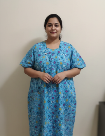 3xl Boat Neck– Extra Comfort Plus Size Nightwear|Pure Cotton |