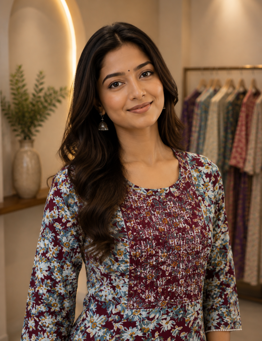 L-Size Anarkali long kurtis– Elegant Everyday|Soft Rayon Kurti
