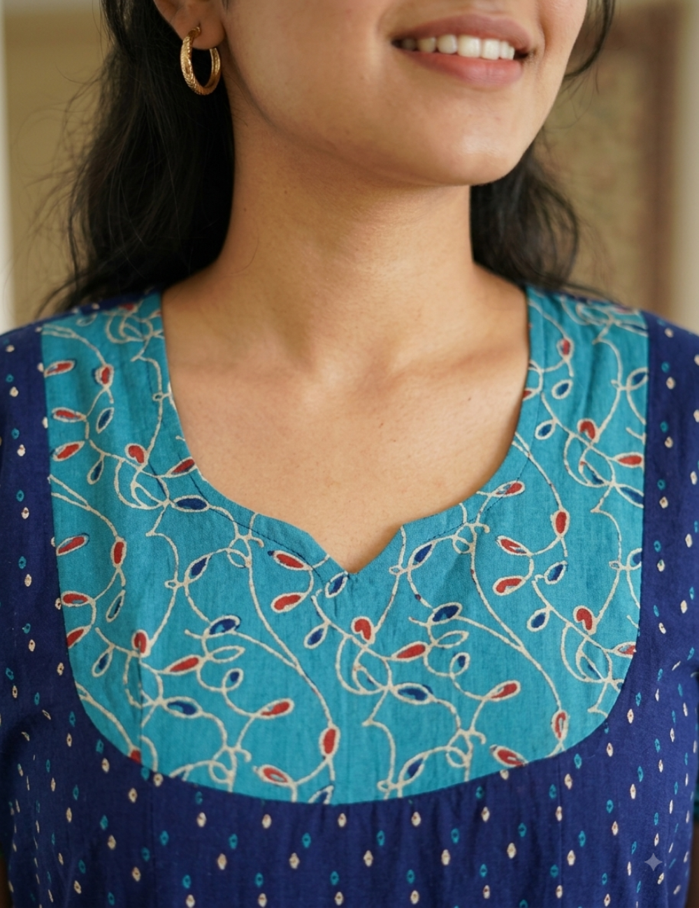 2XL Women's Premium Designer |With Rope|Pure cotton |Without Zip Pattern Nighty | Soft Comfortable Daily Wear Nightdress