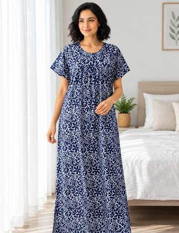 XL Premium -COMBO premium Quality| With Zip|Pure Cotton Nighty