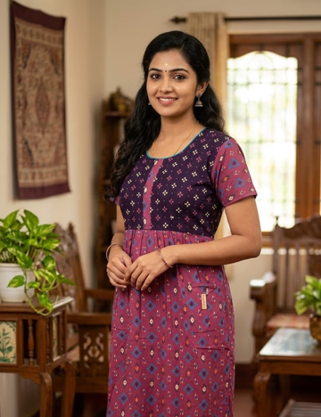 XL - Stylish Premium Frock Nighty |Without Zip | Everyday Comfort Wear