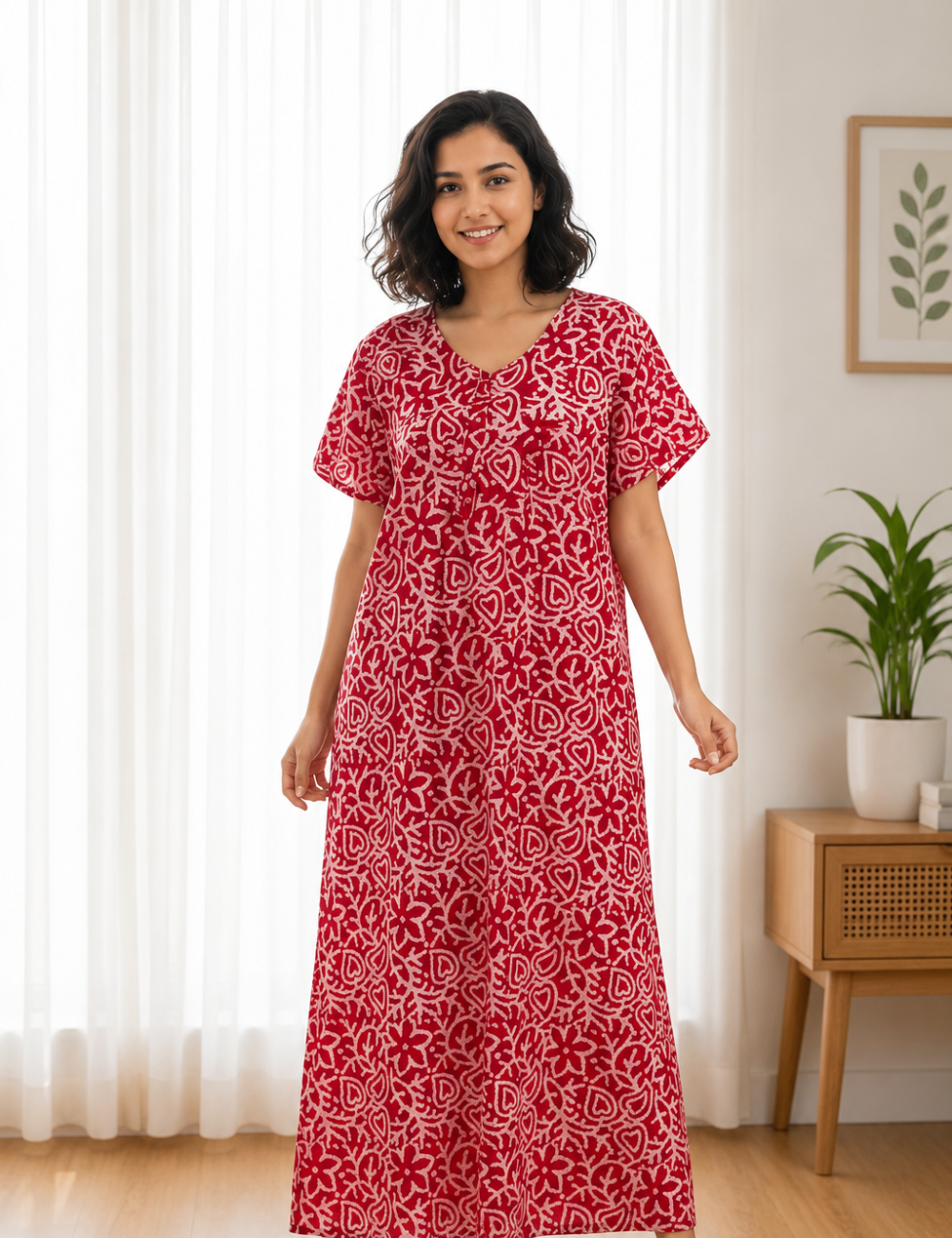 XL Premium -COMBO premium Quality| With Zip|Pure Cotton Nighty