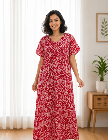 XL Premium -COMBO premium Quality| With Zip|Pure Cotton Nighty