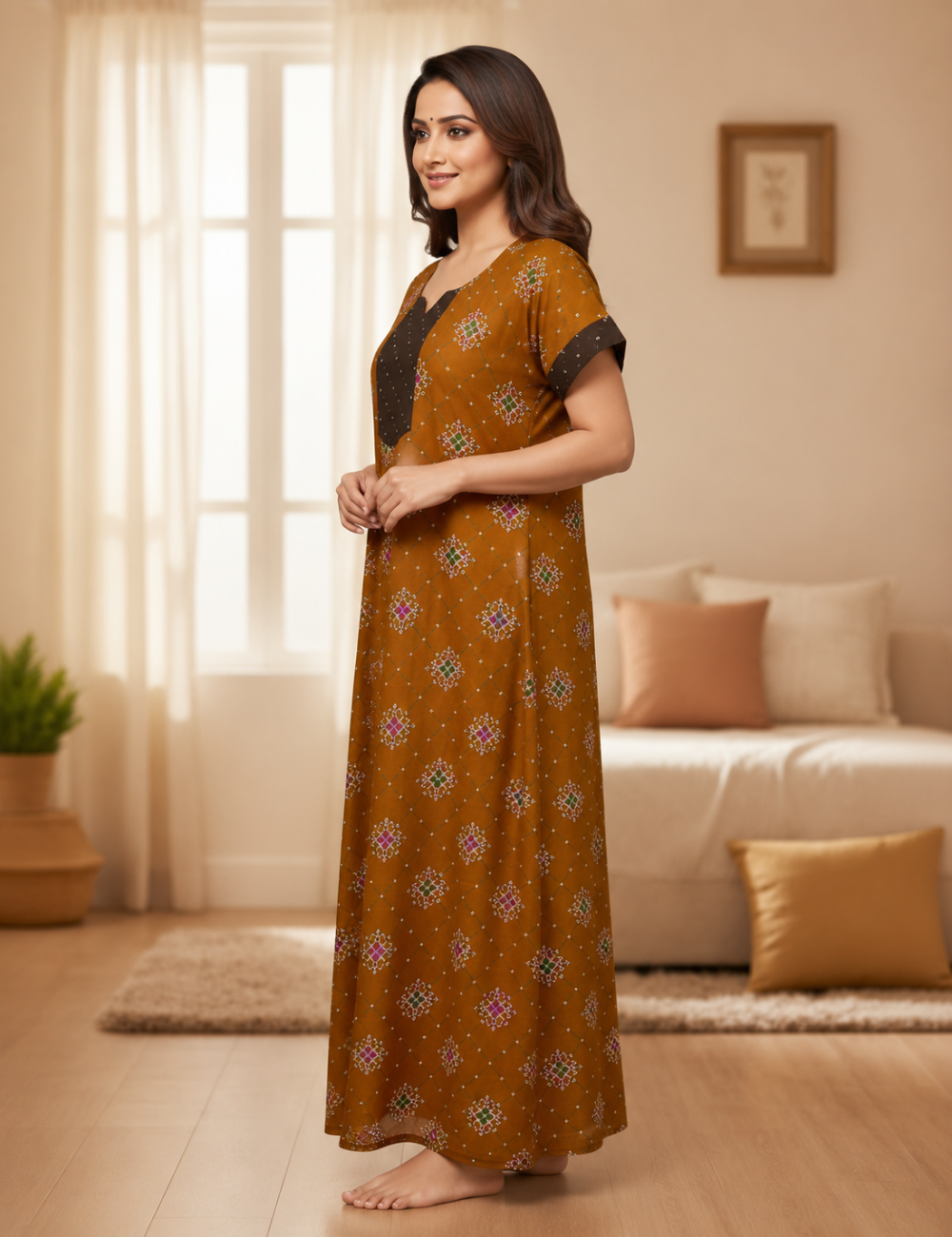 2XL Premium Quality| Pure Cotton | Designer Nighty for Women | Elegant Comfort