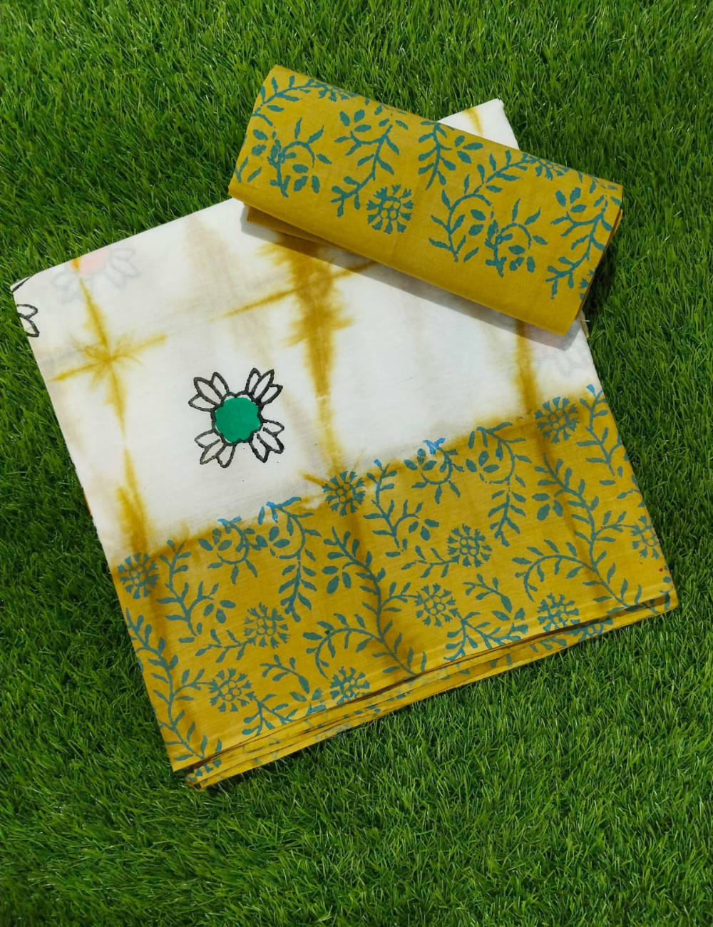Daily Wear - Soft Cotton Saree |Traditional Printwith Matching Blouse