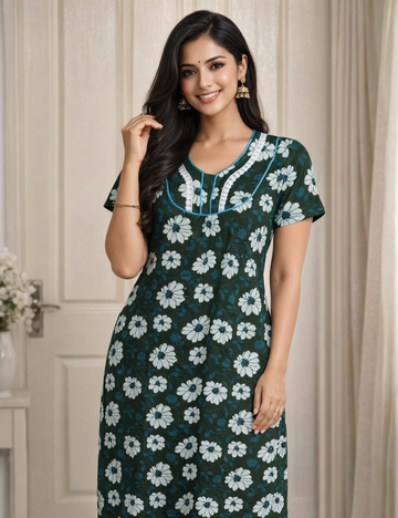 2XL COMBO  Premium - Without Zip Cotton Nighty | premium pure cotton | Soft & Comfortable Daily Wear (Copy)