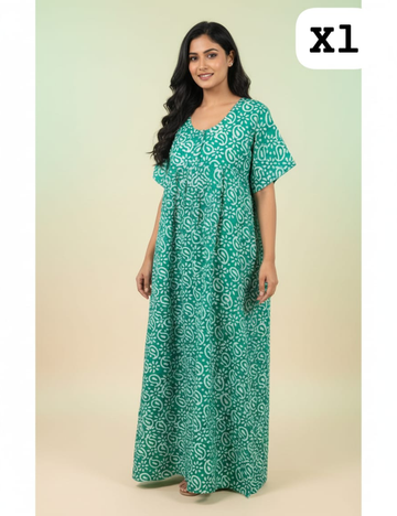 XL Premium -COMBO premium Quality| With Zip|Pure Cotton Nighty
