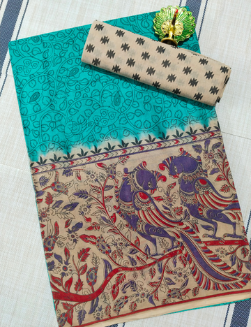 Daily Wear - Soft Cotton Saree |Traditional Printwith Matching Blouse