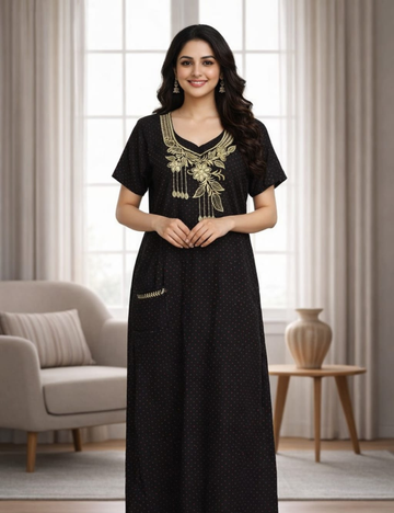 2XL COMBO  Premium - Without Zip Cotton Nighty | premium pure cotton | Soft & Comfortable Daily Wear