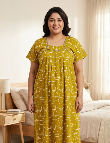 3xl boat neck– Extra Comfort Plus Size Nightwear|Pure Cotton |