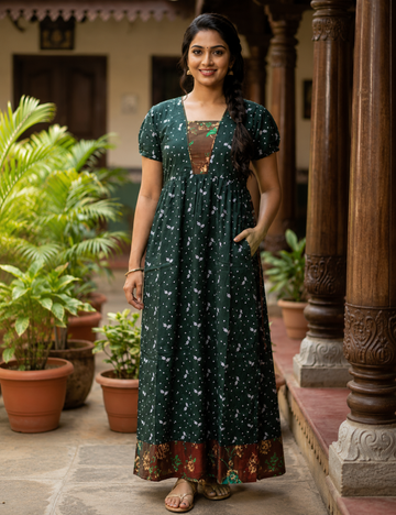 2XL Premium Frock Nighty with Adjustable Side Rope | Soft & Comfortable Daily Wear |Without Zip Pattern