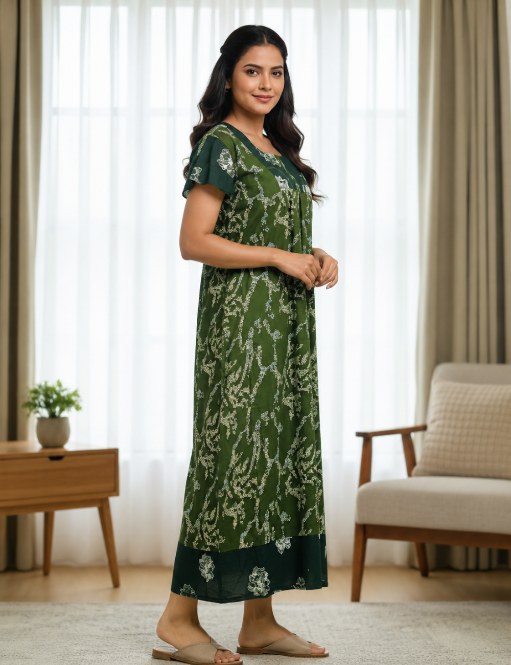 XL - Stylish Premium Frock Nighty| with Rope |Without Zip | Everyday Comfort Wear