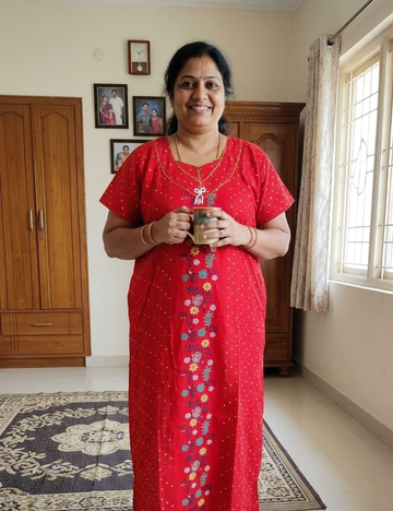 3xl Designer neck– Extra Comfort Plus Size Nightwear|Pure Cotton |