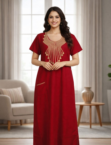 2XL COMBO  Premium - Without Zip Cotton Nighty | premium pure cotton | Soft & Comfortable Daily Wear