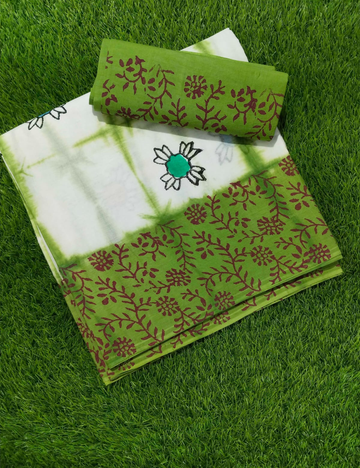 Daily Wear - Soft Cotton Saree |Traditional Printwith Matching Blouse