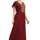 Premium Spun Designer Embroidered Nighty for Women |Aline, Full Lenghth Maxi/Nighty Nightgown |Everyday Regular Wear | Pocket on The Two Side