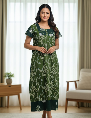 2XL Premium Frock Nighty with Adjustable Side Rope | Soft & Comfortable Daily Wear |Without Zip Pattern