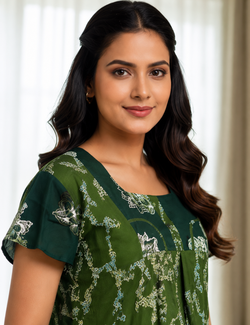 2XL Premium Frock Nighty with Adjustable Side Rope | Soft & Comfortable Daily Wear |Without Zip Pattern