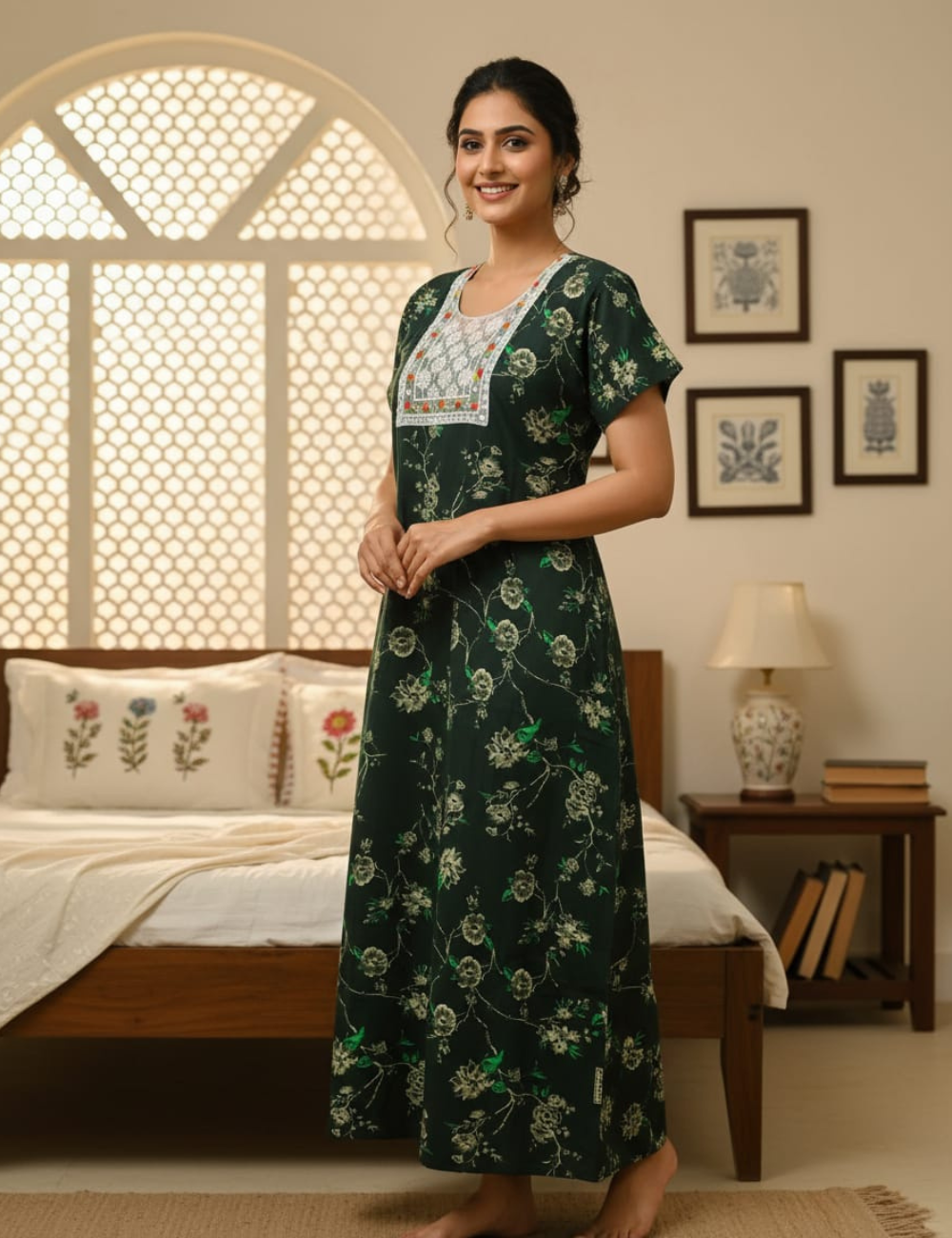 XL Premium - Budget Friendly| Without Zip|Pure Cotton Nighty