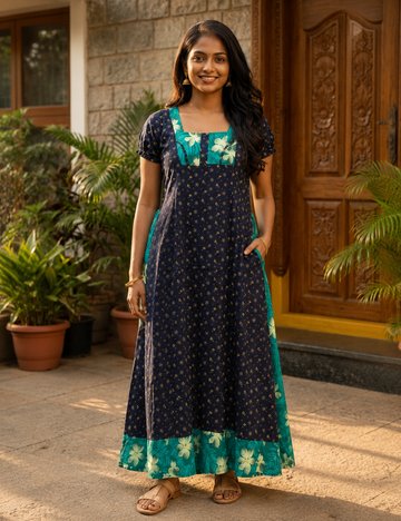 2XL Premium Frock Nighty with Adjustable Side Rope | Soft & Comfortable Daily Wear |Without Zip Pattern