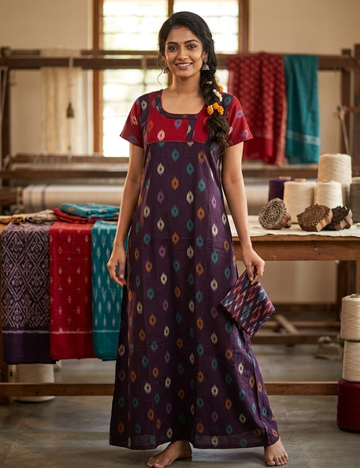 2XL Women's Premium Designer |Pure cotton |Without Zip Pattern Nighty | Soft Comfortable Daily Wear Nightdress