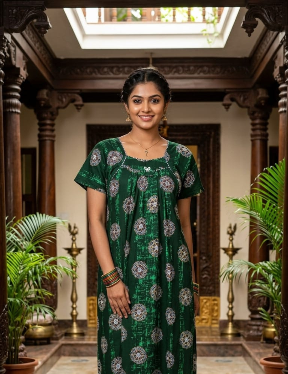 2XL -COMBO  |Ecomomy Plus Nighty|Boat neck |Without Zip | Everyday Comfort Wear