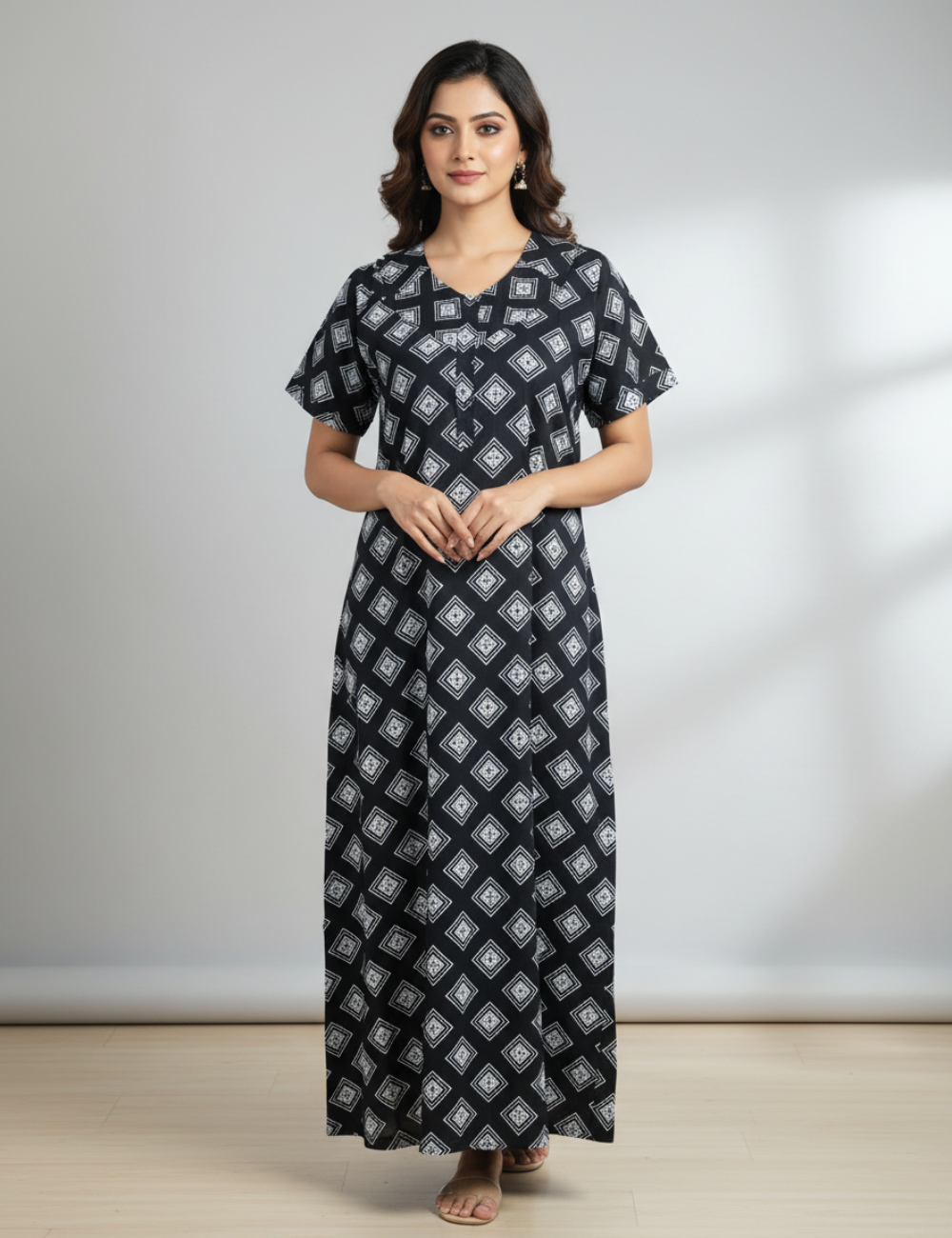 XL Premium -COMBO premium Quality| With Zip|Pure Cotton Nighty