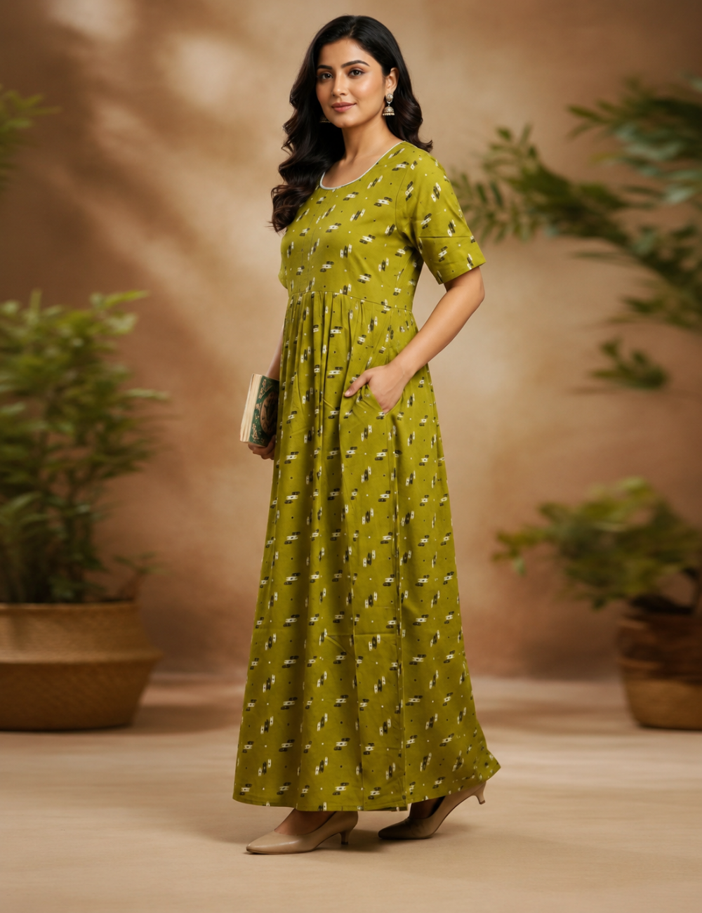2XL Premium Frock Nighty with Adjustable Side Rope | Soft & Comfortable Daily Wear |Without Zip Pattern