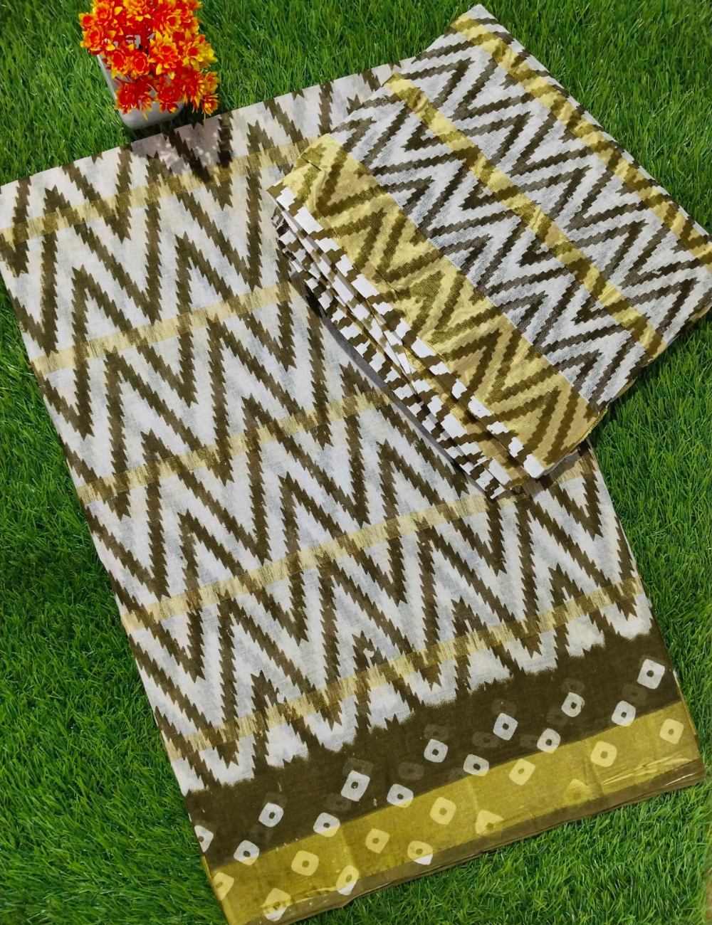 Daily Wear - Soft Cotton Saree |Traditional Printwith Matching Blouse