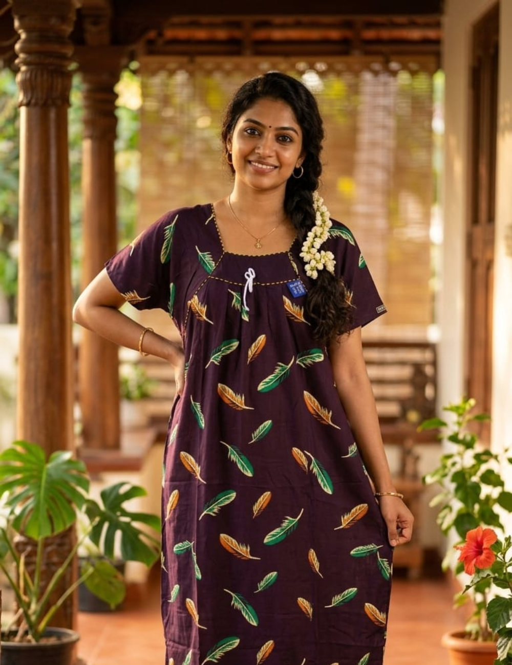 2XL -COMBO  |Ecomomy Plus Nighty|Boat neck |Without Zip | Everyday Comfort Wear