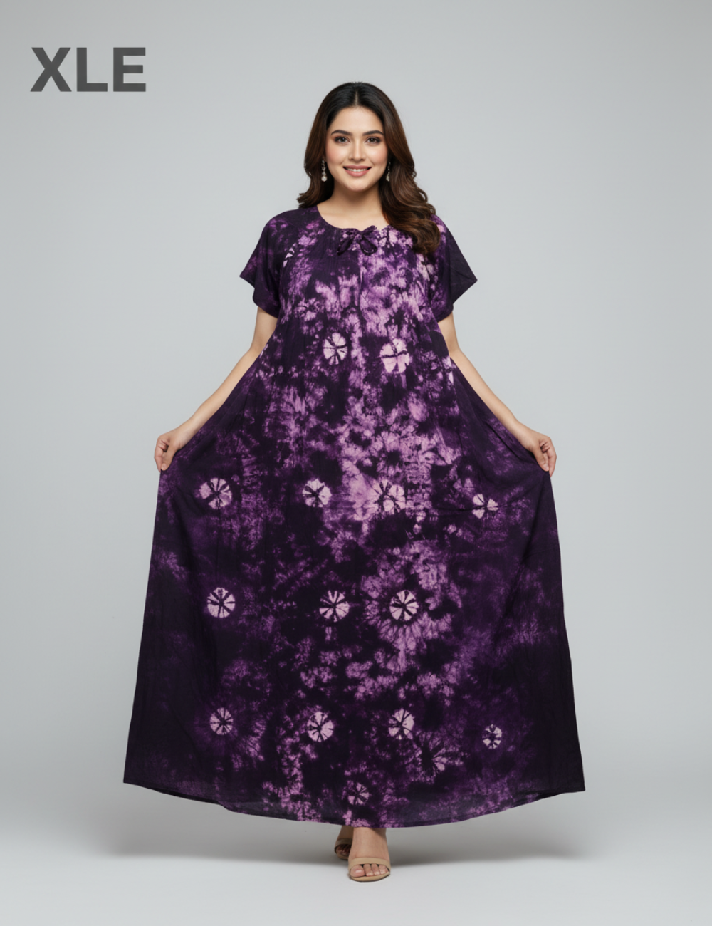 XL Premium -COMBO premium look| Elastic pattern| Without Zip|Pure Cotton Nighty