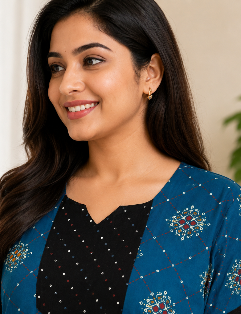 XL Premium - Elegant Designer| Without Zip|Pure Cotton Nighty