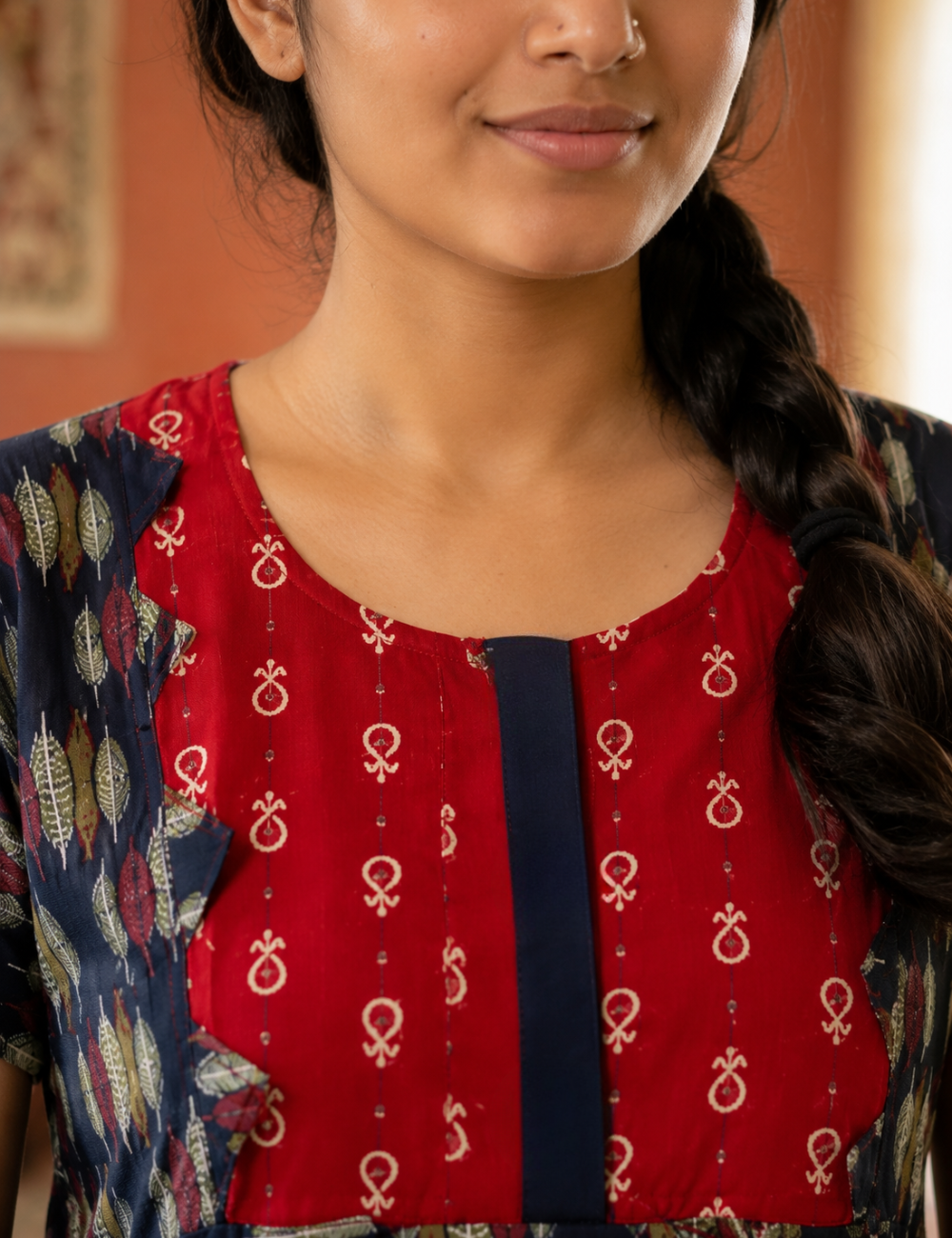 2XL Premium - Elegant Front Zip Cotton Nighty | premium pure cotton | Soft & Comfortable Daily Wear