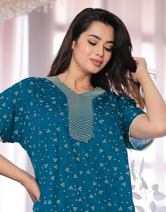 Women's Pure Cotton Block Print Regular