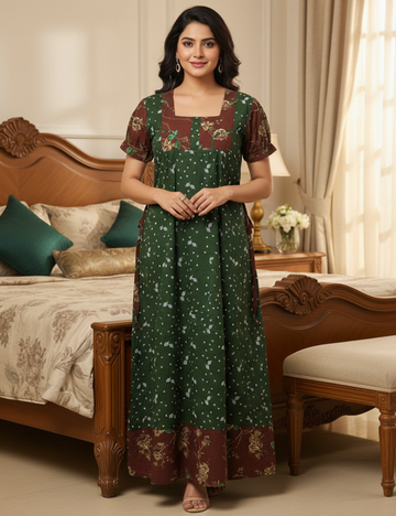 XL - Stylish Premium Frock Nighty| with Rope |Without Zip | Everyday Comfort Wear