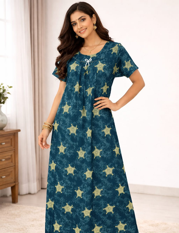 2XL -COMBO  |Ecomomy Plus Nighty|Boat neck |Without Zip | Everyday Comfort Wear