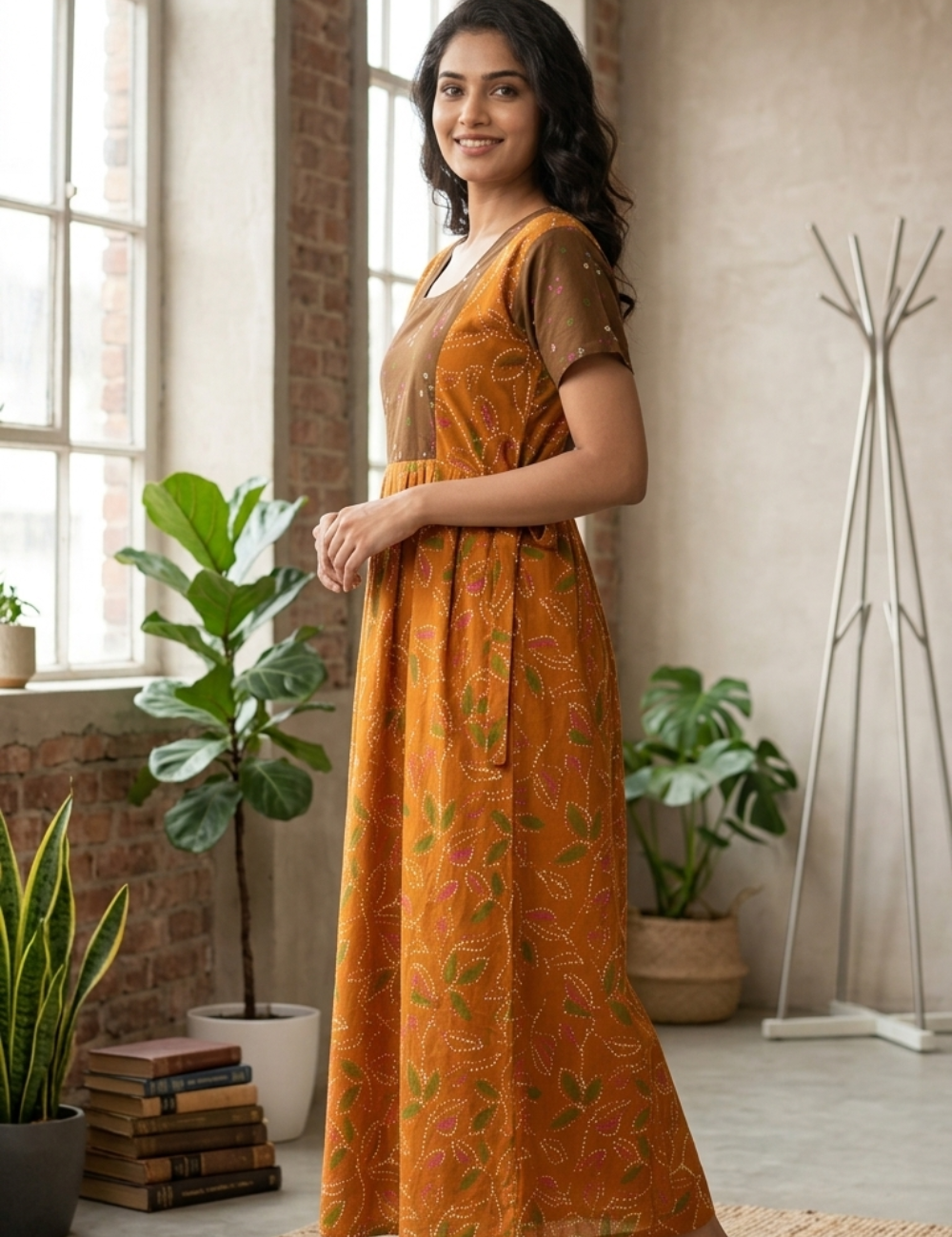 2XL Women's Premium Designer |With Rope|Pure cotton |Without Zip Pattern Nighty | Soft Comfortable Daily Wear Nightdress