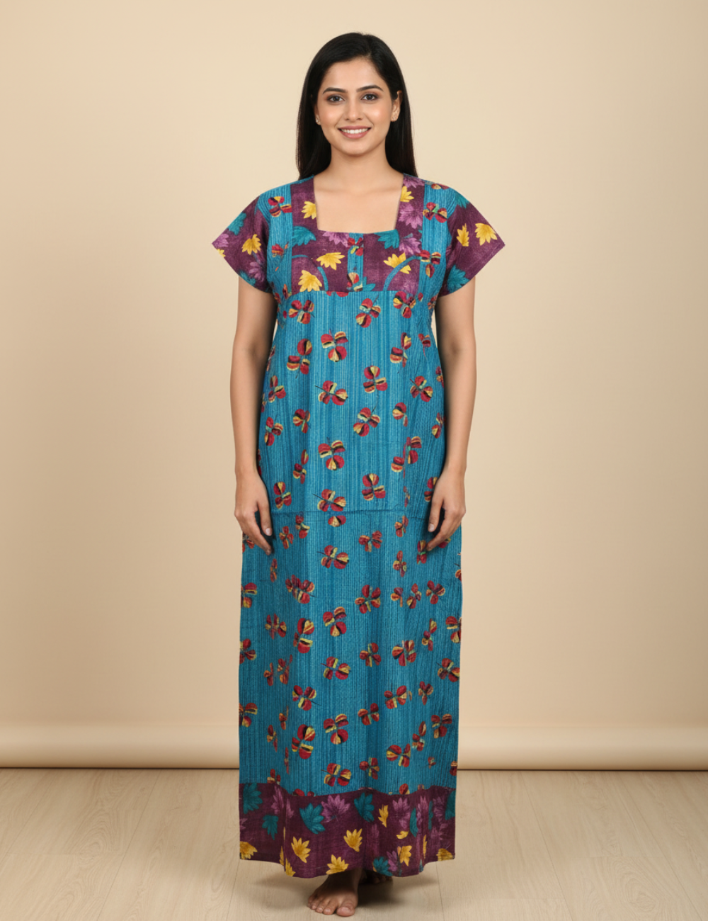 XL - Stylish Premium Frock Nighty| with Rope |Without Zip | Everyday Comfort Wear