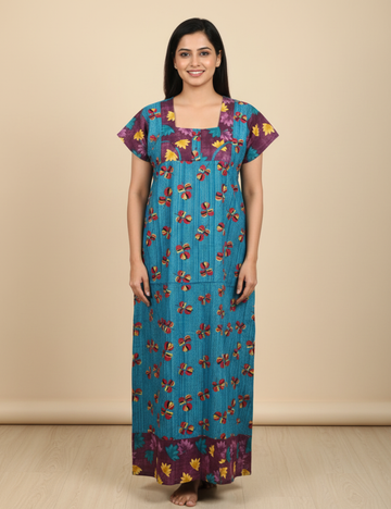XL - Stylish Premium Frock Nighty| with Rope |Without Zip | Everyday Comfort Wear