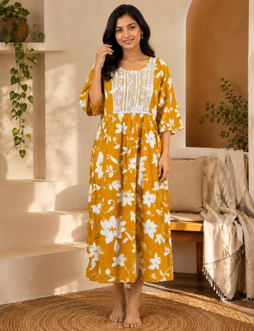 M-Size Anarkali Midi Kurti – Elegant Everyday|Soft Rayon Kurti