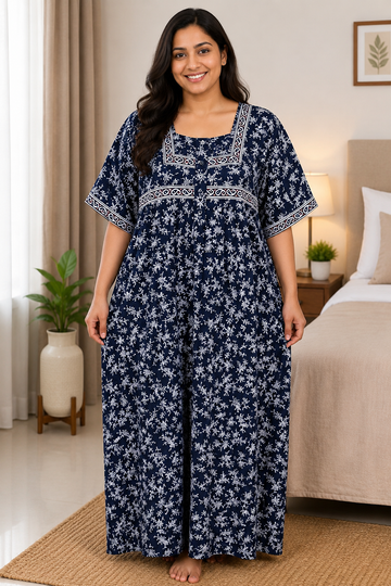 2xl/3XL Premium Jyothi Cotton Printed Nighty for Women | Soft & Breathable Cotton | Relaxed Comfortable Fit