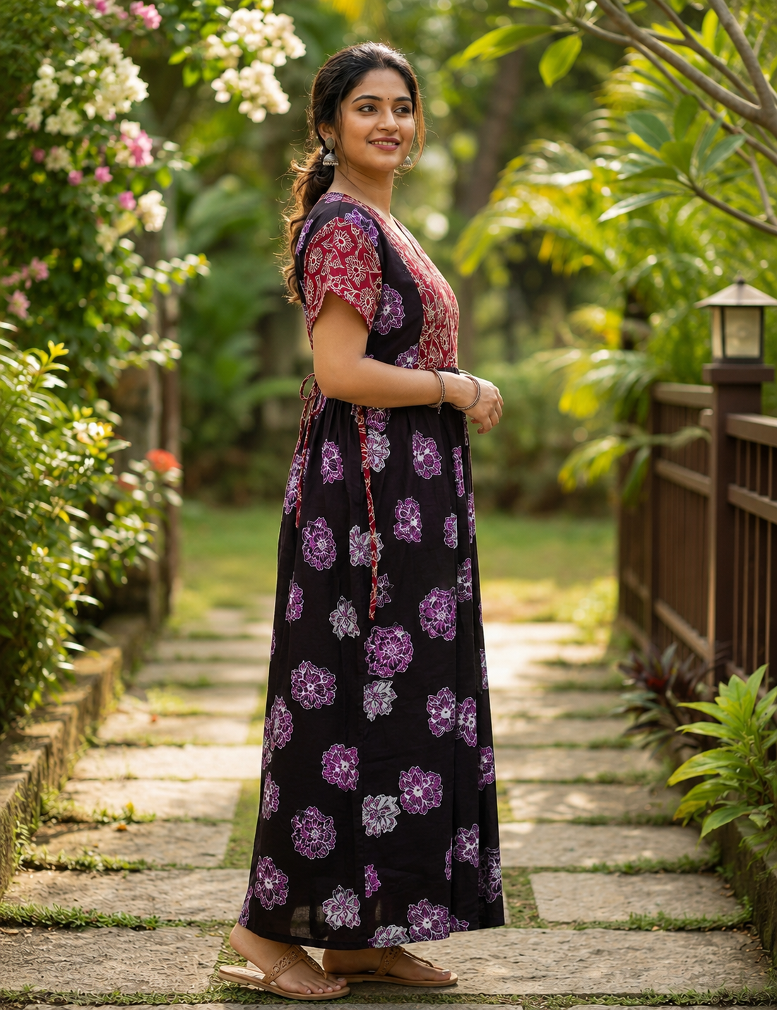 2XL Women's Premium Designer |Pure cotton |Without Zip Pattern Nighty | Soft Comfortable Daily Wear Nightdress
