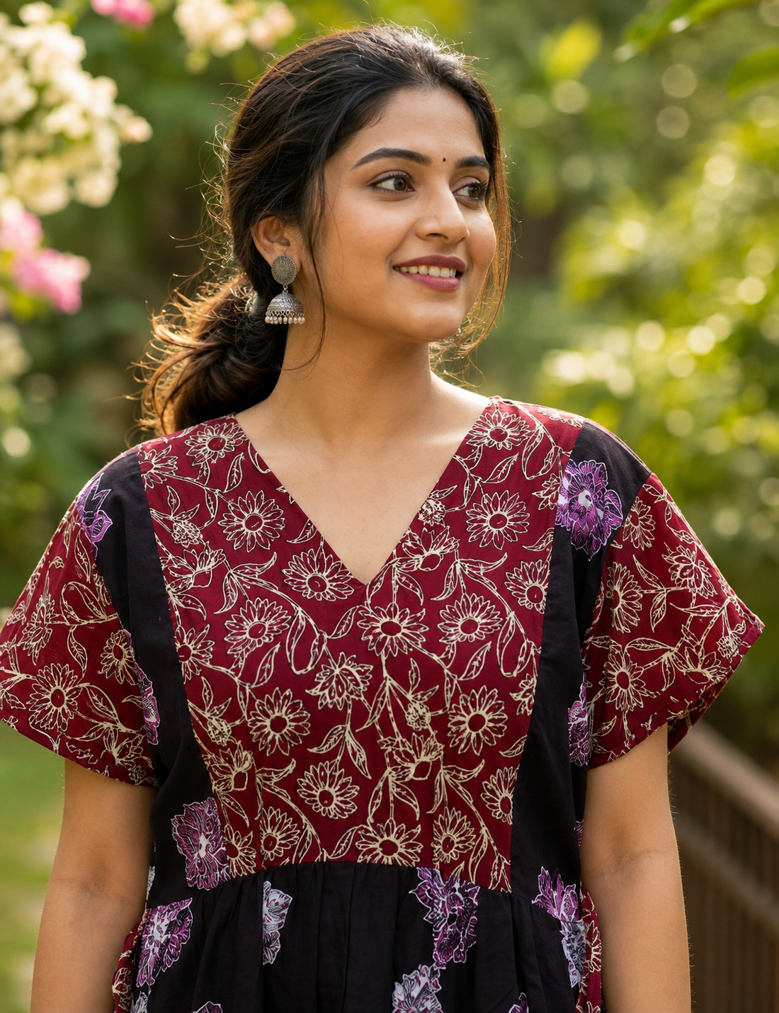 2XL Women's Premium Designer |Pure cotton |Without Zip Pattern Nighty | Soft Comfortable Daily Wear Nightdress